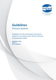 Guidelines - pressure systems. Guidelines for the examination of pressure systems in accordance with Written Schemes of Examination (WSE). Issue 02 - 19 April 2021