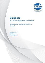 Guidance - in-service inspection procedures. Guidance for underground/buried LPG pipework. Issue 01.1