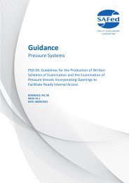 Guidance - pressure systems. PSG 04. Guidelines for the production of written schemes of examination and the examination of pressure vessels incorporating openings to facilitate ready internal access. Issue 01.1