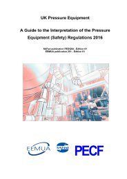 UK pressure equipment. A guide to the interpretation of the Pressure Equipment (Safety) Regulations 2016