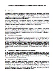 Guidance to the Energy performance of buildings (Scotland) regulations 2008