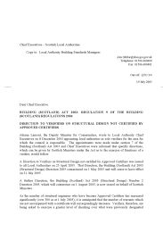 Building (Scotland) act 2003: Regulation 9 of the Building (Scotland) regulations 2004. Direction to verifiers on structural design not certified by approved certifiers