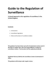 Guide to the regulation of surveillance