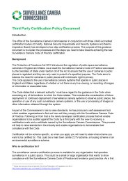 Third party certification policy document