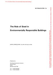 Role of steel in environmentally responsible buildings