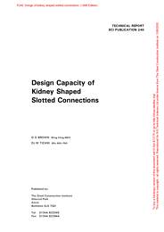 Design capacity of kidney shaped slotted connections