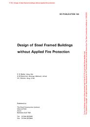 Design of steel framed buildings without applied fire protection