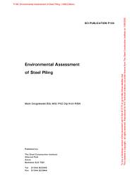 Environmental assessment of steel piling