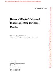Design of Slimflor fabricated beams using deep composite decking