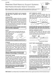 Stainless steel masonry support systems - best practice information sheet for contractors