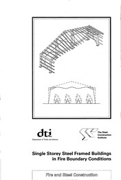 Single storey steel framed buildings in fire boundary conditions