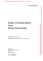 Design of composite beams using precast concrete slabs