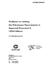 Guidance on meeting the robustness requirements in Approved Document A (2004 edition)