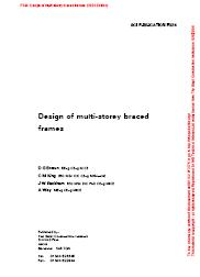 Design of multi storey braced frames
