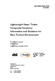 Lightweight steel/timber composite solutions: information and guidance for new product development