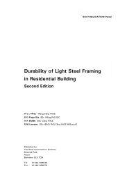 Durability of light steel framing in residential building. 2nd edition