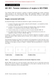 Tension resistance of angles in SCI P363