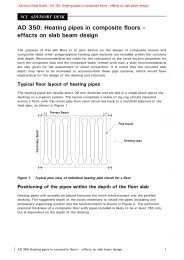 Heating pipes in composite floors - effects on slab beam design