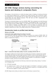 Design actions during concreting for beams and decking in composite floors