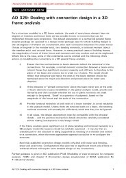 Dealing with connection design in a 3D frame analysis