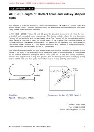 Length of slotted holes and kidney-shaped slots