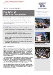 Fire safety of light steel construction