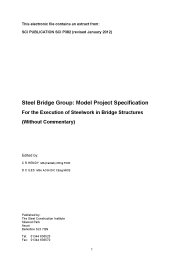 Steel Bridge Group: Model project specification for the execution of steelwork in bridge structures (without commentary) (revised January 2012)
