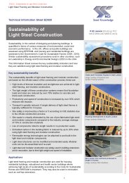 Sustainability of light steel construction