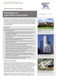 Robustness of light steel construction