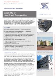 Durability of light steel construction