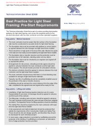 Best practice for light steel framing: pre-start requirements