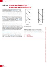 Frame stability tool on www.steelconstruction.info