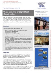 Value benefits of Light steel construction