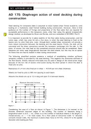 Diaphragm action of steel decking during construction