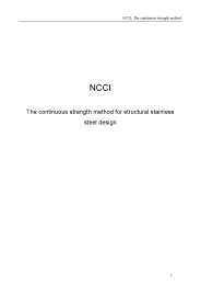 NCCI: continuous strength method for structural stainless steel design