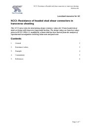 NCCI: resistance of headed stud shear connectors in transverse sheeting