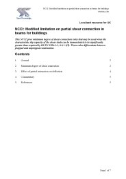 NCCI: modified limitation on partial shear connection in beams for buildings