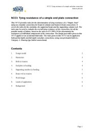 NCCI: tying resistance of a simple end plate connection