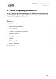 NCCI: initial sizing of fin plate connections