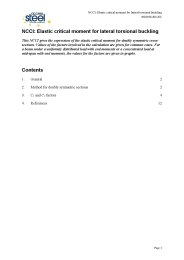 NCCI: elastic critical moment for lateral torsional buckling