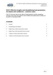 NCCI: effective lengths and destabilizing load parameters for beams and cantilevers - common cases