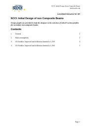 NCCI: initial design of non composite beams