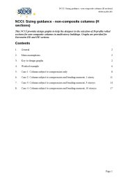 NCCI: sizing guidance - non-composite columns (H sections)