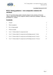 NCCI: sizing guidance - non-composite columns - UC sections