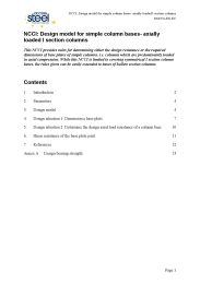 NCCI: design model for simple column bases- axially loaded I section columns