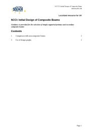 NCCI: initial design of composite beams