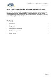 NCCI: design of a notched section at the end of a beam