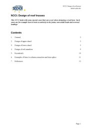 NCCI: design of roof trusses