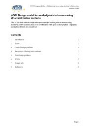 NCCI: design model for welded joints in trusses using structural hollow sections