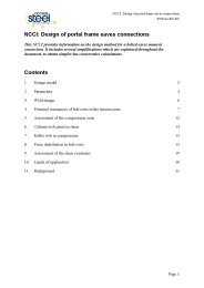 NCCI: design of portal frame eaves connections